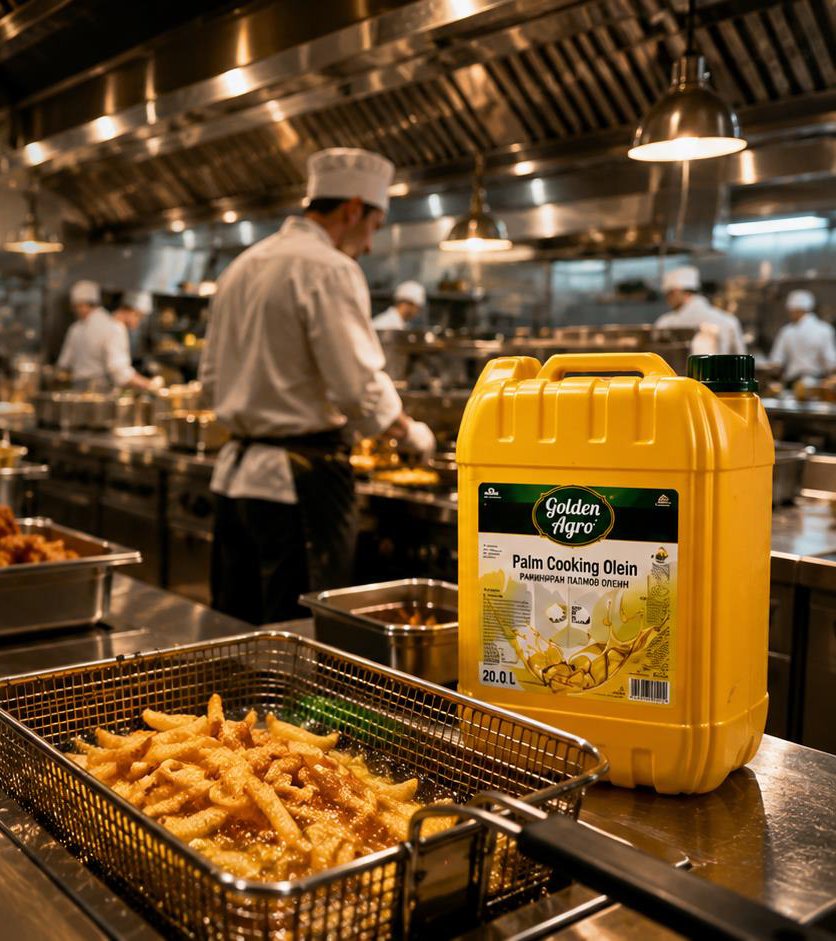 Професионално палмово масло за пържене Golden Agro RBD Palm Olein CP10 — професионална кухня